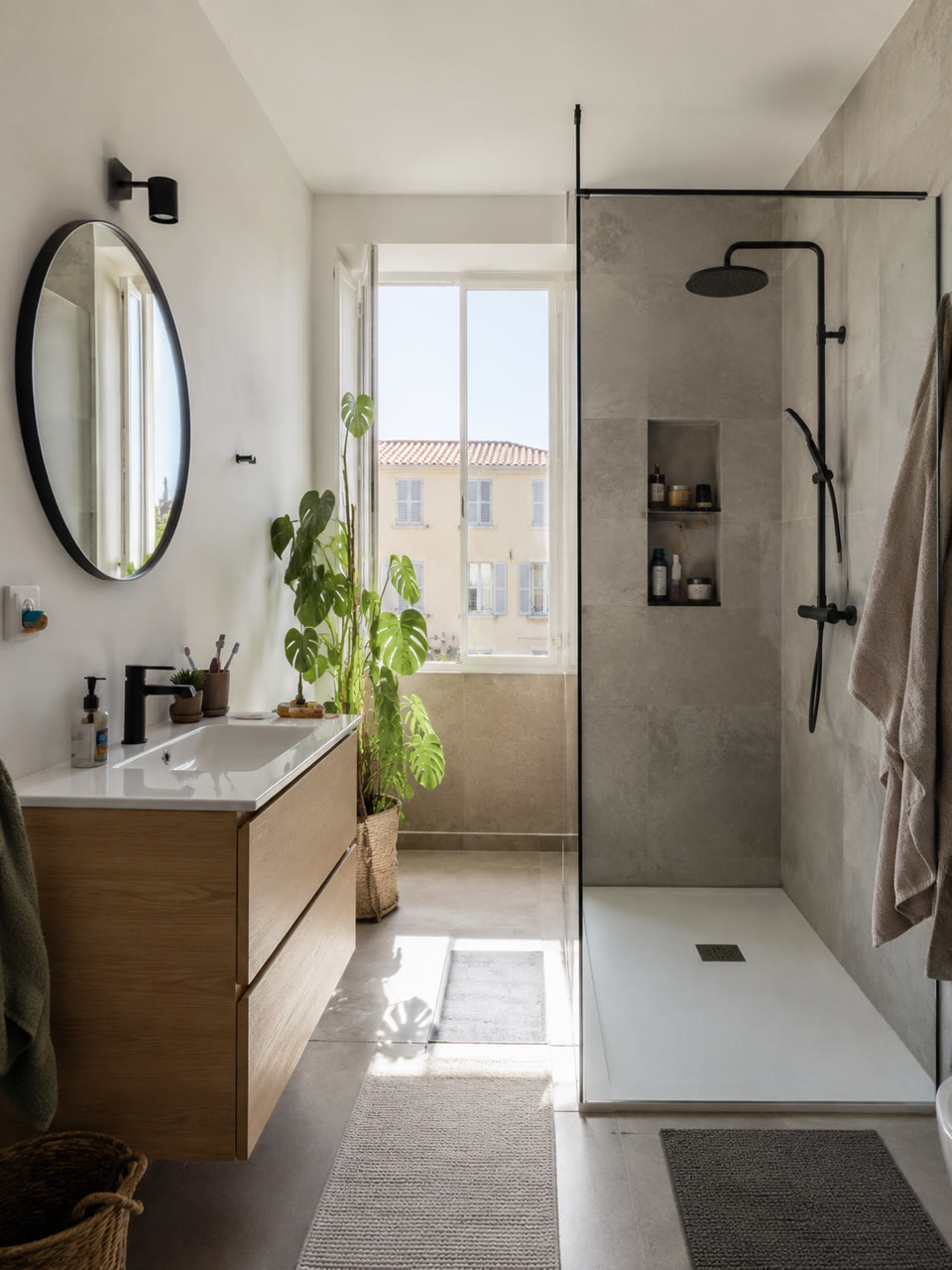 Salle de bain rénovée à Marseille